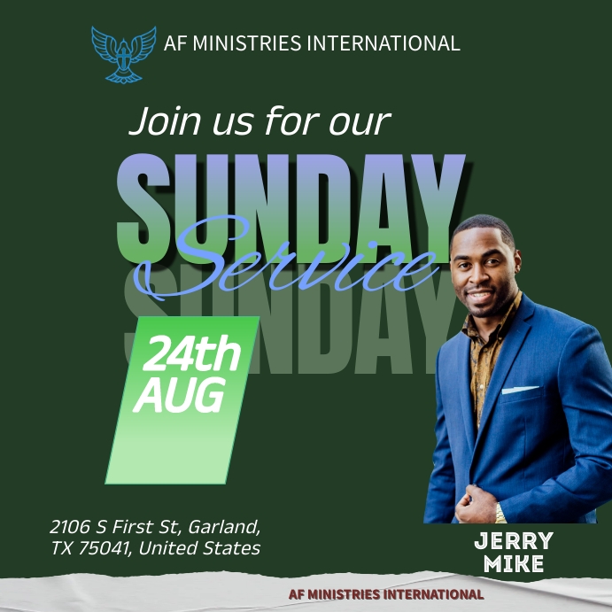 Sunday church 3 (8) Instagram Post template