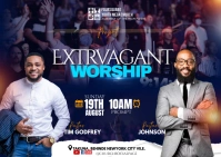 SUNDAY Church Flyer (3) Postcard template