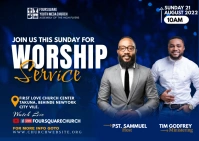 SUNDAY Church Flyer (3) Postcard template