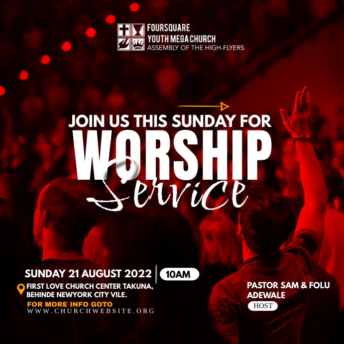 SUNDAY Church Flyer (7) Quadrado (1:1) template