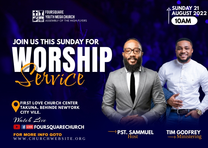 SUNDAY Church Flyer (8) Template | PosterMyWall