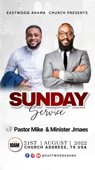 SUNDAY Church Flyer Tiktok Video template