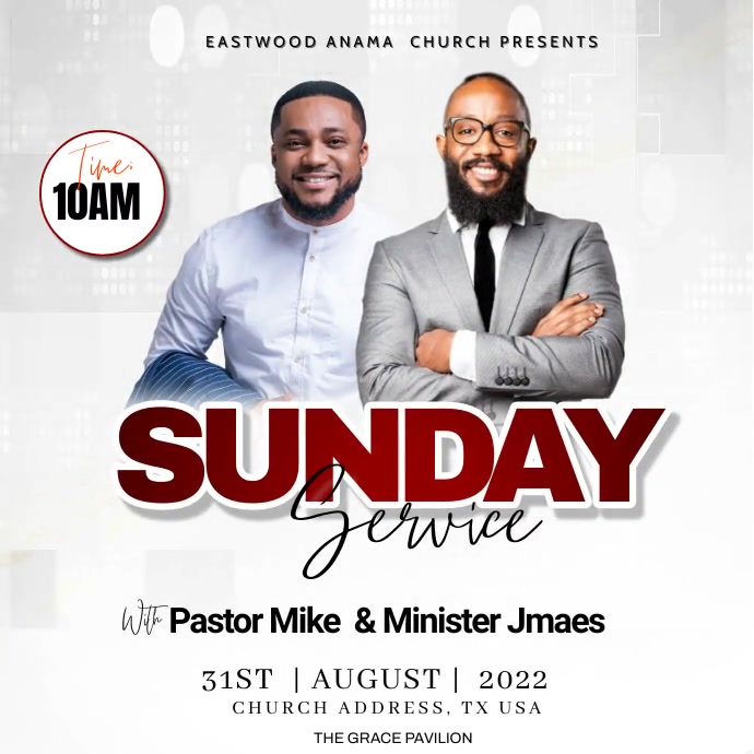 SUNDAY Church Flyer Square (1:1) template