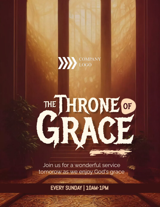 Sunday Church flyer template