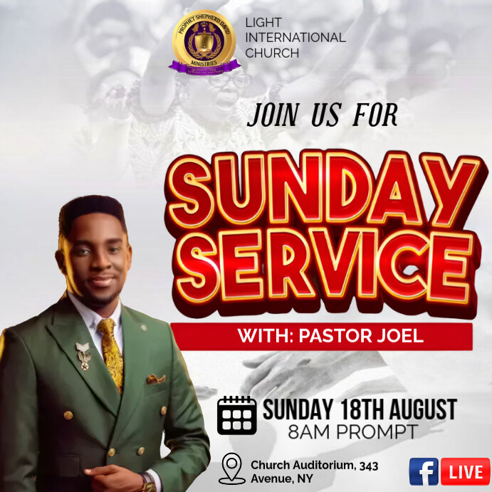 sunday church invitation design Template | PosterMyWall