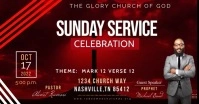 sunday church service Facebook Event Cover template