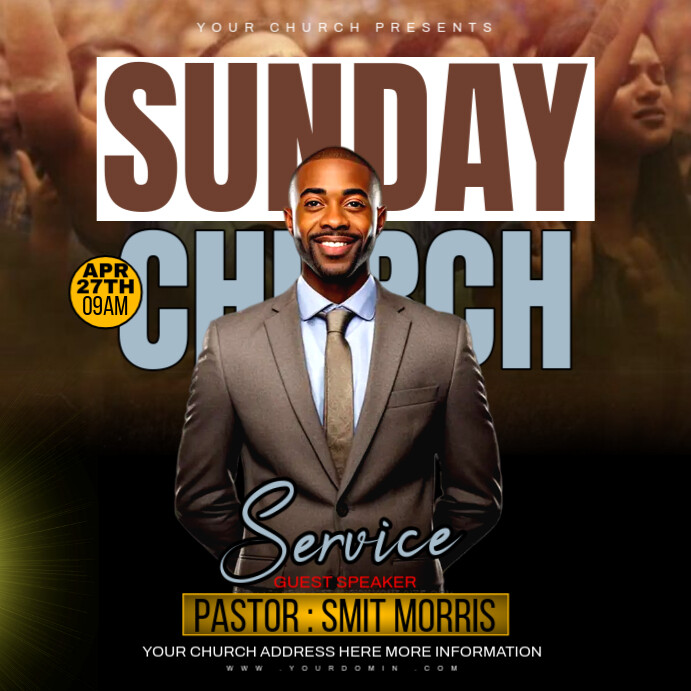 Copy of Sunday church service | PosterMyWall