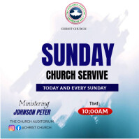 SUNDAY CHURCH SERVICE Post Instagram template