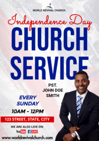 Sunday Church Service Flyer A3 template