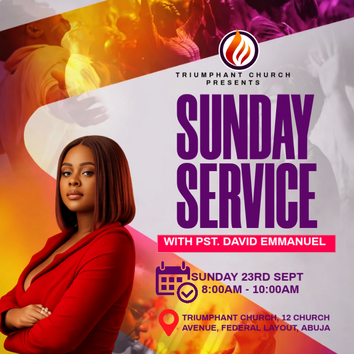 Copy of Sunday Church Service Instagram Post | PosterMyWall