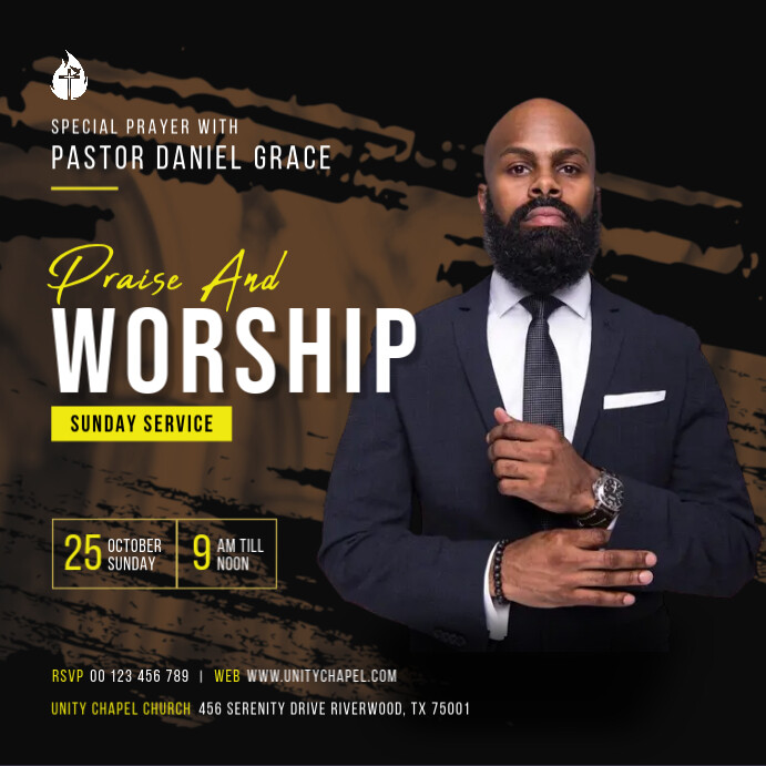 Copy of Sunday Church Service Invite Instagram Post | PosterMyWall