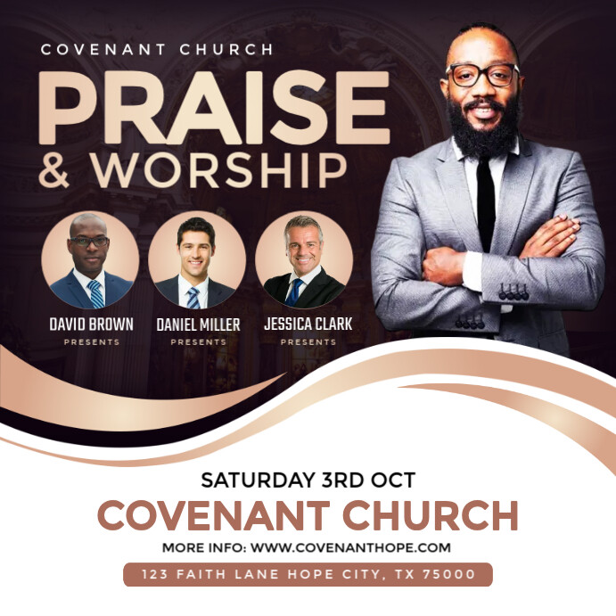 Copy of Sunday Church Service Invite Instagram Post | PosterMyWall