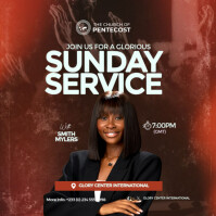 Sunday Church Service Template 方形(1:1)