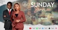Sunday Church Service Template free Facebook Shared Image
