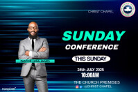 SUNDAY CONFERENCE Poster template