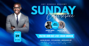 紫色 Church Conference โฆษณาบน Facebook Template