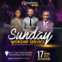Sunday CONFERENCE FLYER Quadrado (1:1) template