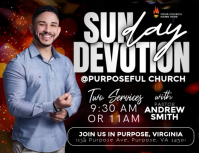 Black Church Event Flyer Template