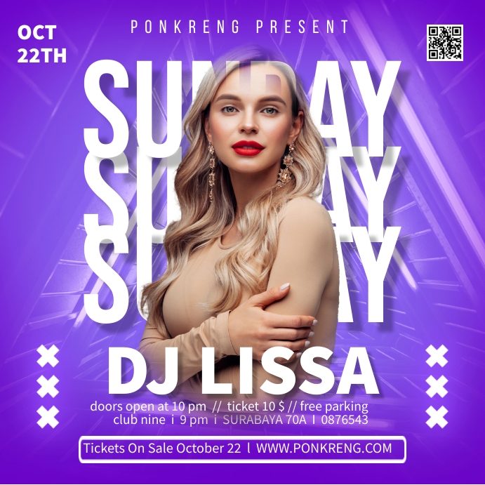 Copy of Sunday Disco Party Ads | PosterMyWall