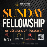 Noir Sunday Fellowship Event Instagram-bericht Template