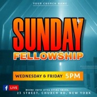 Sunday fellowship Instagram-opslag template