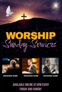 sunday flyer template Pinterest na Graphic