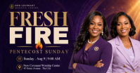 Violet Pentecost Sunday Event Ibinahaging Larawan sa Facebook Template