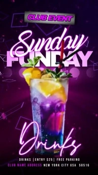 Sunday Funday Cocktail Instagram Story template
