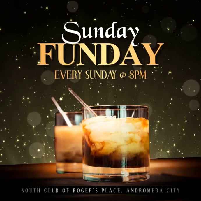 Sunday Funday โพสต์บน Instagram template