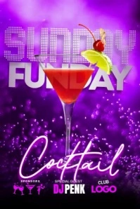 Sunday Funday Affiche template