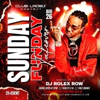 Sunday Funday Night Party สี่เหลี่ยมจัตุรัส (1:1) template