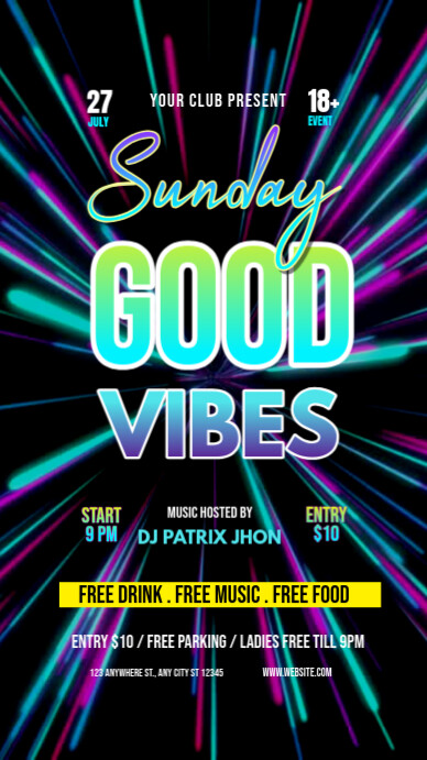 Sunday good vibes Instagram Story template