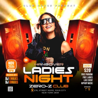 Sunday Hangover Ladies Night party Instagram Post template