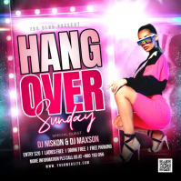 Sunday Hangover Ladies Night party Instagram Post template