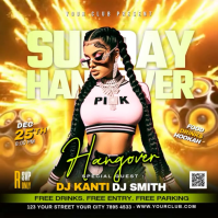 Sunday Hangover Ladies Night Party Square (1:1) template