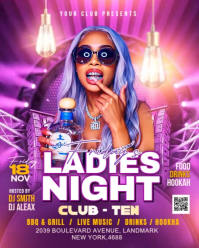 Sunday Hangover Ladies Night Party Instagram Portrait template