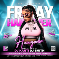 Sunday Hangover Ladies Night Party Square (1:1) template