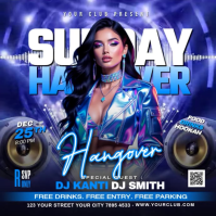Sunday Hangover Ladies Night Party Square (1:1) template