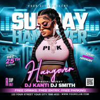 Sunday Hangover Ladies Night Party Kwadrat (1:1) template