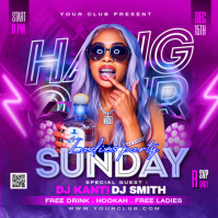 Sunday Hangover Ladies Night Party Kwadrat (1:1) template