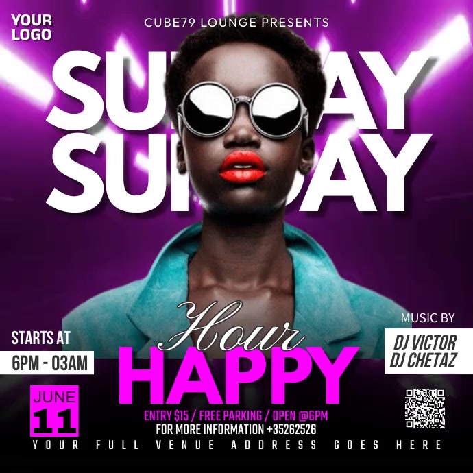 Copy of Sunday happy Hour PosterMyWall