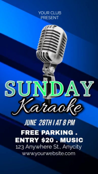 Fioletowy Karaoke Night Event Instagram Reel Template