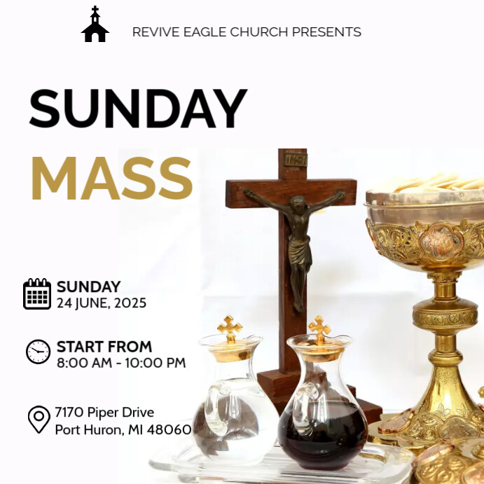 Sunday mass poster template | PosterMyWall