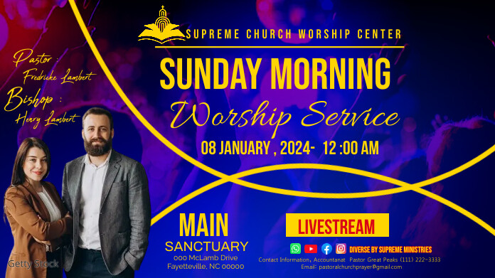 SUNDAY MORNING WORSHIP Service , Church worsh Wpis na Twittera template