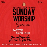 SUNDAY MORNING WORSHIP. Instagram Post template