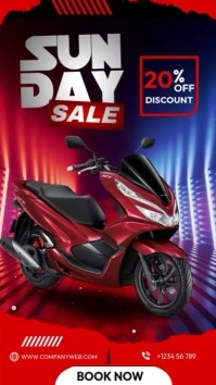 Sunday Motor Sale Digital Display (9:16) template