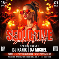 Sunday Night Club party Quadrado (1:1) template