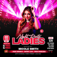 Sunday Night Club Party Instagram Post Video Wpis na Instagrama template