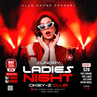 Sunday Night Club Party Instagram Post Video Wpis na Instagrama template