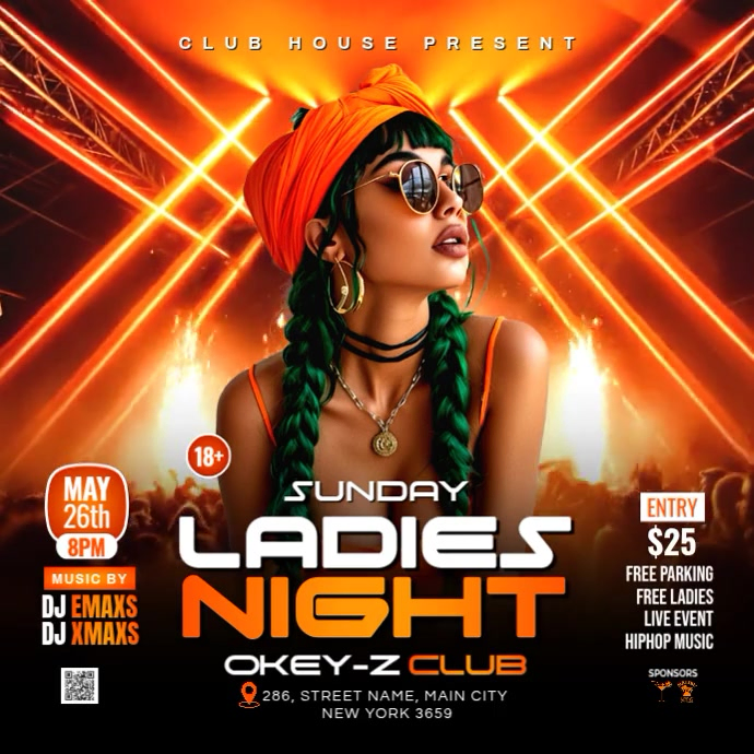 Sunday Night Club Party Instagram Post Video Template | PosterMyWall